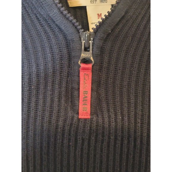 Vintage Eddie Bauer 1/4 Zip Sweater Men's Medium Blue High Neck‎ - Picture 6 of 6